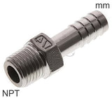 Image en vedette de la collection - Raccord De Tuyau Raccords Acier Inoxydable Filetages NPT Mâle PN16