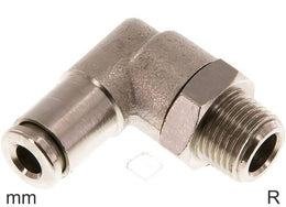 Coude Raccords Push-In Laiton Filetages R Mâle Pivotant