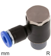 Coude Raccords Push-In Laiton Et Plastique Filetages R Mâle Hexagonal Extérieur