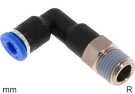 Raccords Coudés Push-In Laiton Et Plastique Filetages R Mâle Long Corps