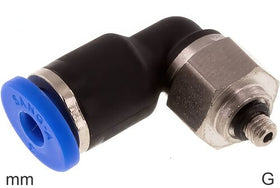 Coude Raccords Push-In Laiton Et Plastique Filetages G Mâle Court