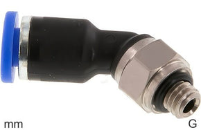 Coude Raccords Push-In Laiton Et Plastique Filetages G Mâle 45 Degrés