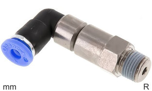 Coude Pivotant Raccords Push-In Laiton Et Plastique Filetages R Mâle Deux Roulements À Billes