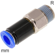 Raccords Push-In Pivotants Laiton Et Plastique Filetages R Mâle Un Roulement À Billes