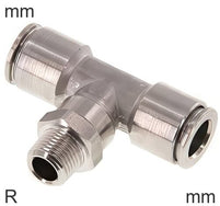 Push-In Raccords En T Acier Inoxydable Filetages R Mâle Pivotant