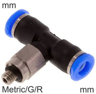 Raccords En T Push-In Filetages En Laiton Et Plastique Filetage Mâle En T (3-6mm)