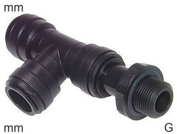 Raccords En T Push-In Filetages G En Plastique Mâle En Forme De L