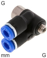 Raccords Push-In En Y En Laiton Et Plastique À Filetages G Mâle/Femelle