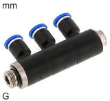 Image en vedette de la collection - 3-Voies Distributeur Raccords Push-In Laiton Et Plastique Filetages G Mâle