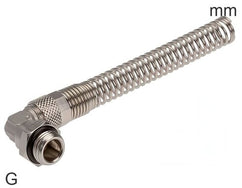 Raccords Coudés Push-On En Laiton À Filetages G Avec Raccord Pivotant Mâle Et Protection Contre La Flexion