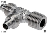 Image en vedette de la collection - Raccords En T À Enficher Filetages R En Acier Inoxydable Mâle En Forme De L Sans Écrou