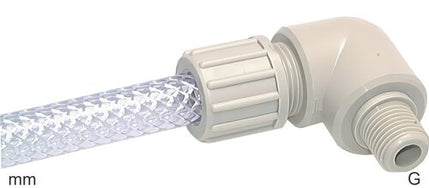 Raccords Coudés De Compression Filetages G En Plastique Mâle Pour Mailles Textiles Tuyau