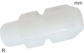 Raccords De Compression Plastique PVDF Filetages R Mâle Pour Tuyaux En Plastique