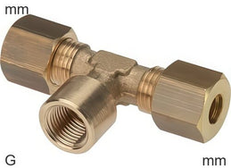 Raccords En T À Compression Laiton Filetages G Femelle