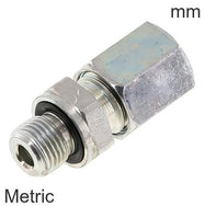 Raccords À Bague Coupante Acier / Acier Inoxydable Filetages Métriques Mâle Avec Joint Élastomère