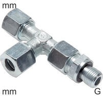 Bague Coupante Raccords En T Acier / Acier Inoxydable Filetages G Mâle En L Réglable