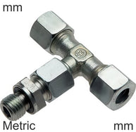 Bague Coupante Raccords En T Acier / Acier Inoxydable Filetages Métriques Mâle En T Réglable