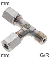 Bague Coupante Raccords En T Acier / Acier Inoxydable Filetages-G/R Mâle En Forme De L