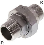 Double Mamelons Laiton / Fonte / Acier Inoxydable Filetages R Séparable Avec Joint Plat PN25