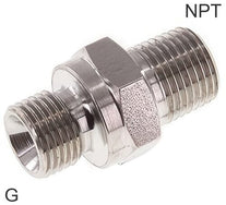 Double Mamelons Acier Inoxydable Filetages-G/NPT PN40