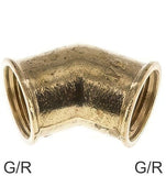 Image en vedette de la collection - Raccords Coudés 45 Degrés Laiton / Fonte / Acier Inoxydable Filetages-G/R Femelle PN25