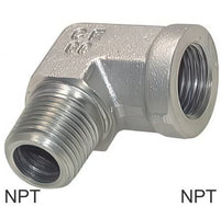 Raccords Coudés 90 Degrés Acier / Acier Inoxydable Filetages NPT Mâle/Femelle PN275