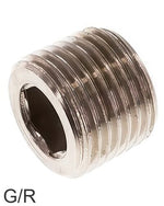 Bouchons De Fermeture Laiton / Acier Inoxydable Filetages-G/R Hexagone Intérieur PN40