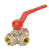 Image en vedette de la collection - 3-Way Brass Ball Valves (Threaded)