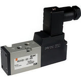 Image en vedette de la collection - SMC 5-Way Direct Operated Poppet Solenoid Valves With Rubber Seal VK3000