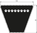 Image en vedette de la collection - Courroies Trapezoïdales Imperiales Classiques A 13x8 Mm DIN 2215