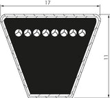 Image en vedette de la collection - Courroies Trapezoïdales Imperiales Classiques B 17x11 Mm DIN 2215