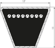 Courroies Trapezoïdales Imperiales Classiques B 17x11 Mm DIN 2215