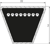 Image en vedette de la collection - C 22x14 Mm Classic Imperial V-Belts DIN 2215