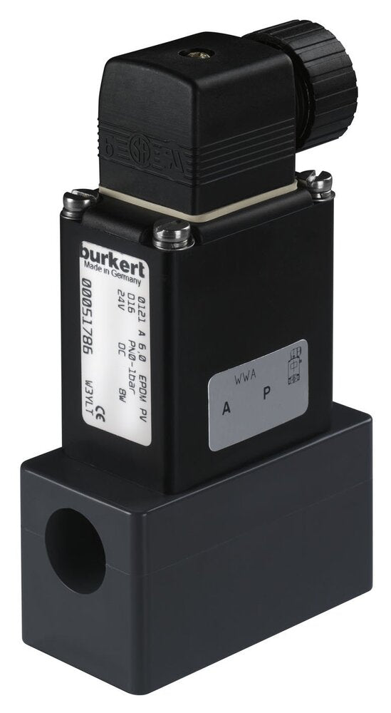 G3/8'' PVC 24VUC Solenoid Valve Burkert 0121 306411