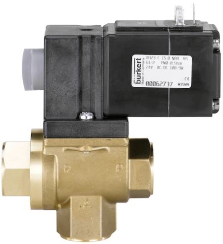 Électrovanne 3/2 Voies G3/8'' NC Laiton NBR 0-1bar/15psi 230VAC/DC Vide 0131 59302