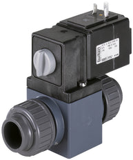 Solenoid Valve 20mm Glued Sleeves NO Plastic FKM 0-2bar/29psi 230VAC/DC Vacuum 0131 41449