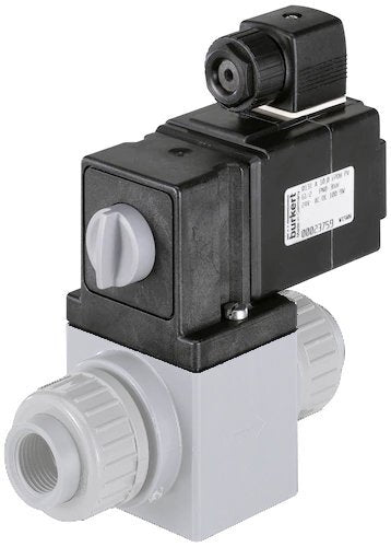 Solenoid Valve 3/2 Diverting 15.4mm Welded Sleeves Plastic FKM 0-1bar/15psi 230VAC Vacuum 0131 235041