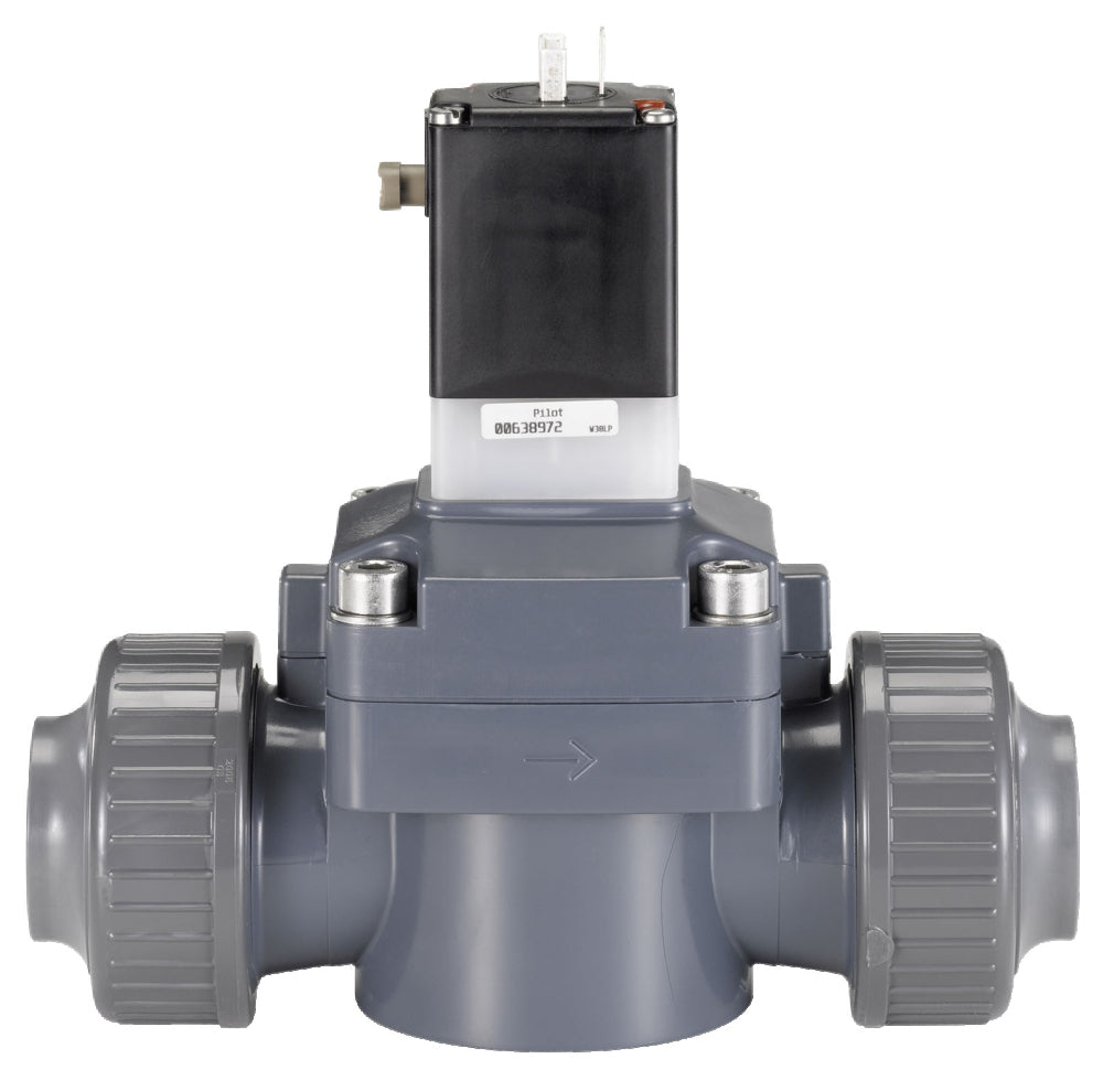 Électrovanne 32mm Manchons Collés NC Plastique EPDM 0.5-6bar/7-87psi 24VAC 142 50916