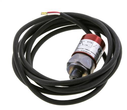 Pressostat acier SPDT 50 à 150bar G1/4'' 250VAC 3 fils Câble 2m