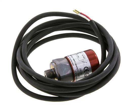 Pressostat acier SPDT 50 à 150bar G1/4'' 250VAC 3 fils Câble 2m