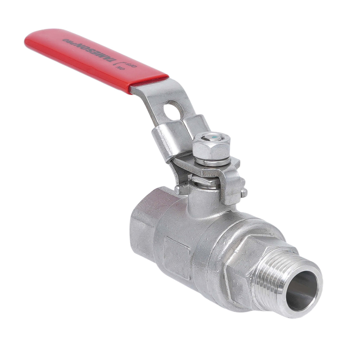 R/Rp 1-1/4'' Vanne à bille 2 voies 2 pièces en acier inoxydable 69 bar RTFE - TamesonPRO 1112-114