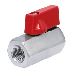 G 1/2'' F/F Vanne À Bille Mini En Acier Inoxydable 69 Bar PTFE - TamesonPRO 1113-012-F