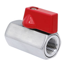 G 1/8'' F/F Vanne À Bille Mini En Acier Inoxydable 69 Bar PTFE - TamesonPRO 1113-018-F