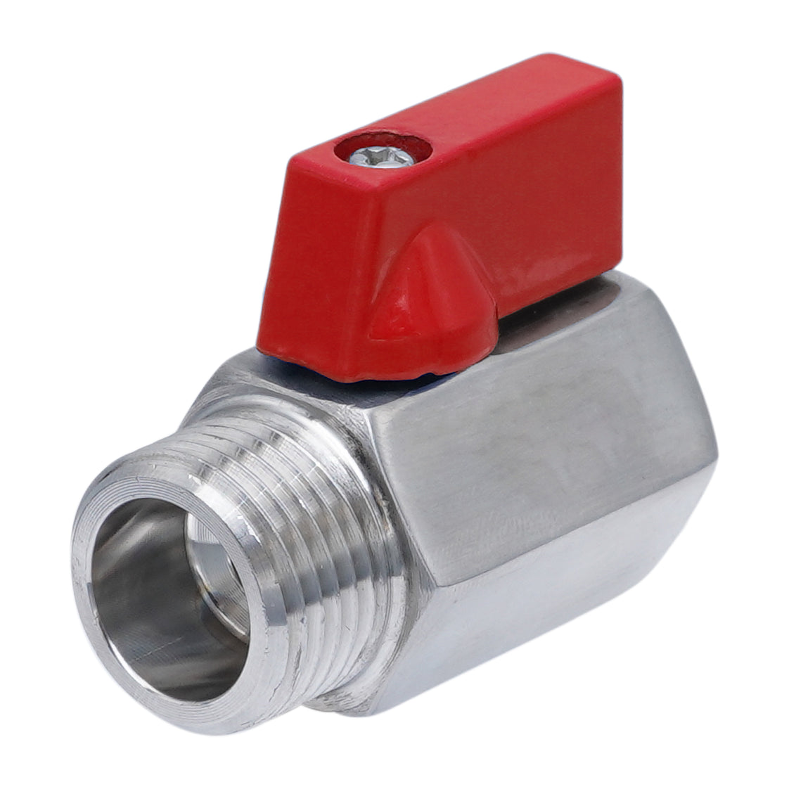G 3/4'' M/F Vanne À Bille Mini 2 Voies En Acier Inoxydable 69 Bar PTFE - TamesonPRO 1113-034-MF
