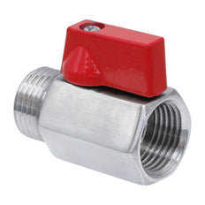 G 1/2'' M/F Vanne À Bille Mini En Acier Inoxydable 69 Bar PTFE - TamesonPRO 1113-012-MF