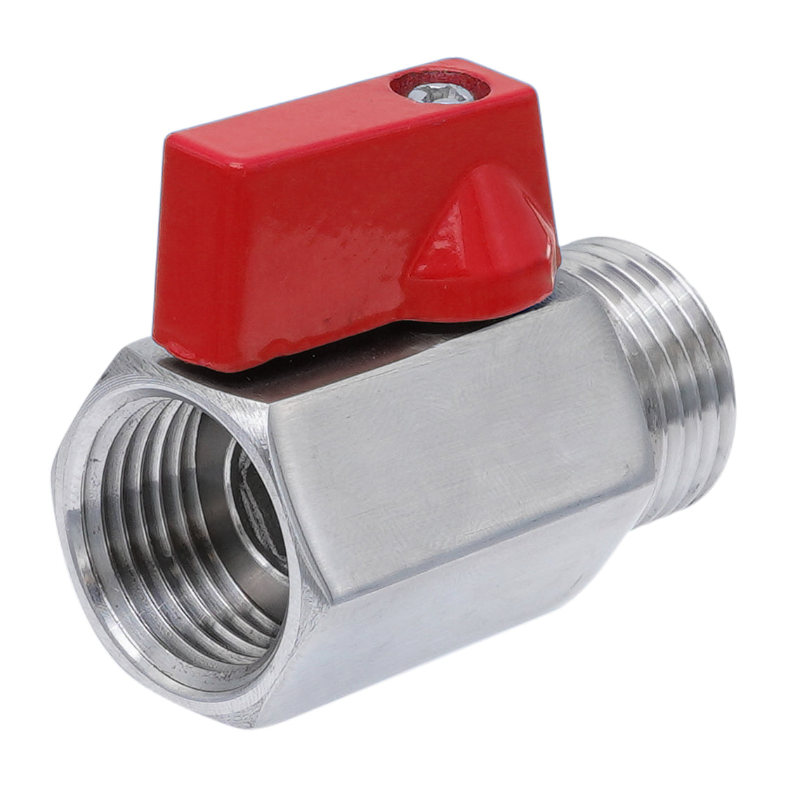 G 1/4'' M/F Vanne À Bille Miniature En Acier Inoxydable 69 Bar PTFE - TamesonPRO 1113-014-MF