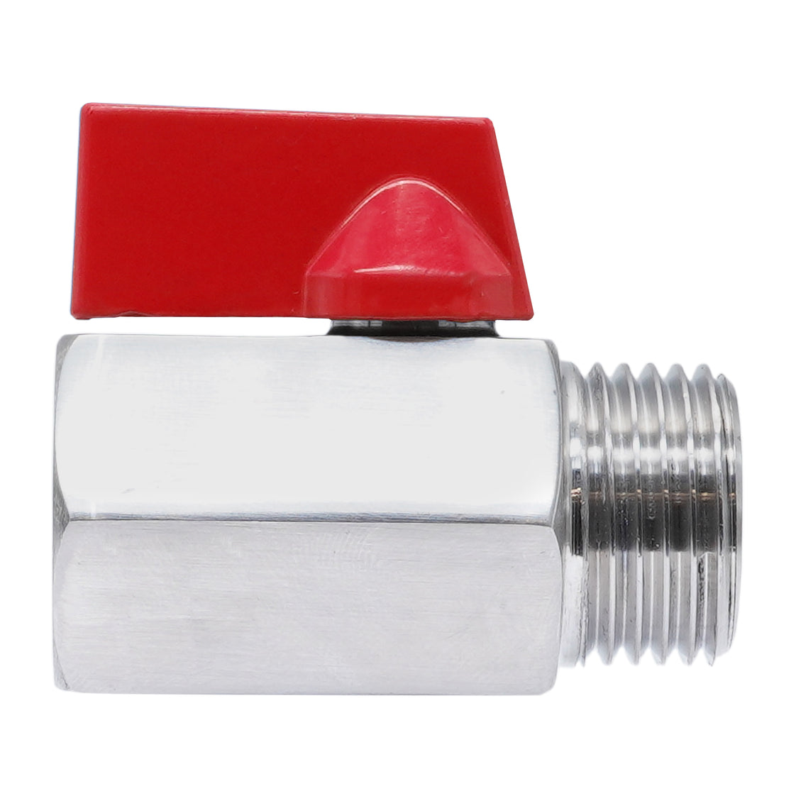 G 1/2'' M/F Vanne À Bille Mini En Acier Inoxydable 69 Bar PTFE - TamesonPRO 1113-012-MF
