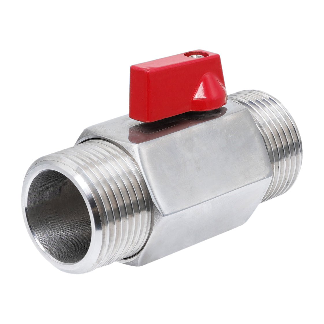 G 3/8'' M/M Vanne À Bille Mini En Acier Inoxydable 69 Bar PTFE - TamesonPRO 1113-038-M