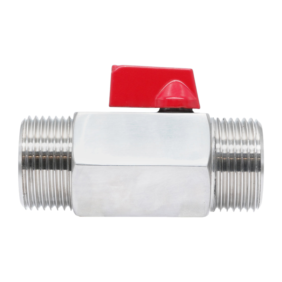 G 1/4'' M/M Vanne À Bille Mini 2 Voies Acier Inoxydable 69 Bar PTFE - TamesonPRO 1113-014-M