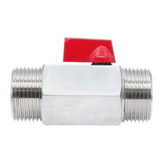 G 1/2'' M/M Vanne À Bille Mini 2 Voies Acier Inoxydable 69 Bar PTFE - TamesonPRO 1113-012-M